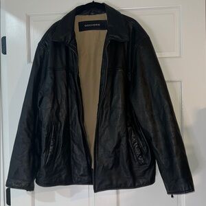 Dockers Classic Black Leather Jacket